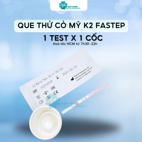 Que Thử Nhanh K2 - Thử Nghiệm Cannabinoid Tổng Hợp Trong Nước Tiểu - Fastep Chính Hãng, Định Tính, Dễ Dàng Sử Dụng