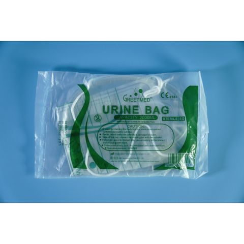 Túi Tiểu Greetmed 2000ml - Túi Đựng Nước Tiểu Y Tế An Toàn, Thiết Kế Tiện Lợi, Giúp Chăm Sóc Bệnh Nhân Hiệu Quả