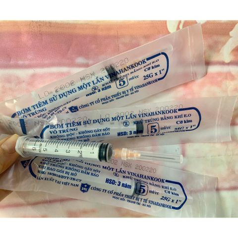 Combo 10 Ống Bơm Tiêm Sử Dụng Một Lần Vinahankook 5ml/cc - Thiết Bị Y Tế Chất Lượng Cao, Tiêu Chuẩn ISO, Dùng An Toàn Cho Sức Khỏe