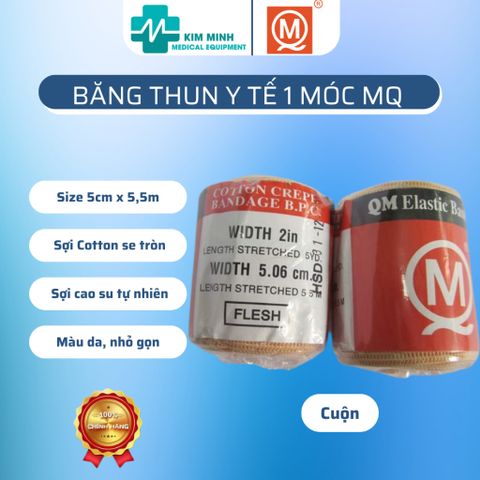 Hộp 12 Cuộn Băng Thun 2in 1 Móc - Chất Liệu Cotton Co Giãn 180-200%, Phục Hồi Chấn Thương, Dùng Trong Y Tế, Thiết Bị Sơ Cấp Cứu