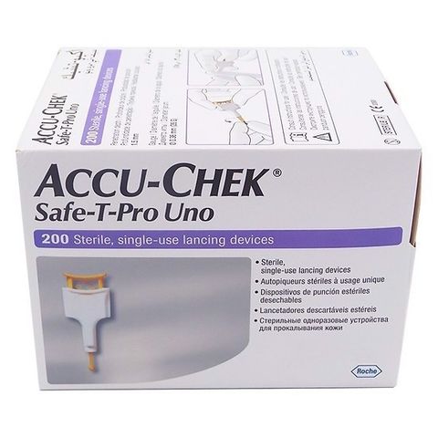 Kim Lấy Máu Không Đau Accu-Chek Safe-T-Pro Uno - Thiết Bị Y Tế An Toàn, Dễ Dàng Sử Dụng Cho Người Tiểu Đường, Trẻ Em, Mới Sinh