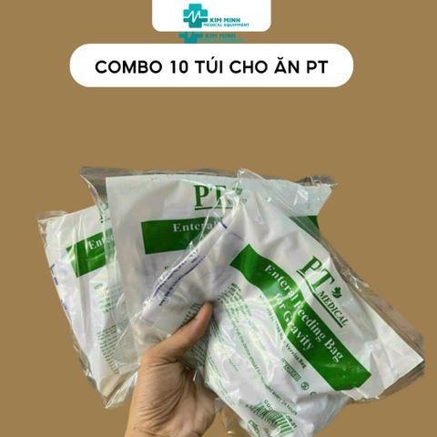 Combo 10 Túi Cho Ăn Y Tế PT Dùng Một Lần 1200ml - Hàng Chính Hãng, Hạn Sử Dụng Xa, Dành Cho Bệnh Nhân