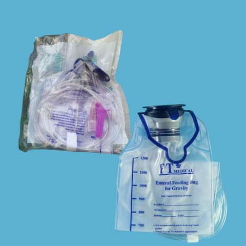Combo 10 Túi Cho Ăn Y Tế PT Dùng Một Lần 1200ml - Hàng Chính Hãng, Hạn Sử Dụng Xa, Dành Cho Bệnh Nhân