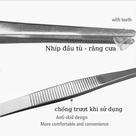 Nhíp Gắp Y Tế Pakistan 18cm, 12cm - Nhíp Phẫu Thuật Thép Không Gỉ, Chất Lượng Cao Dùng Trong Y Tế và Gia Đình
