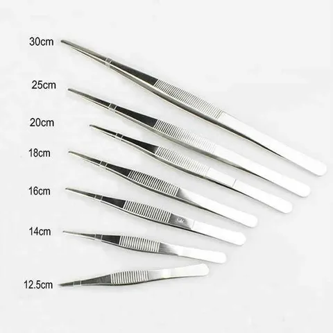 Nhíp Gắp Y Tế Pakistan 18cm, 12cm - Nhíp Phẫu Thuật Thép Không Gỉ, Chất Lượng Cao Dùng Trong Y Tế và Gia Đình