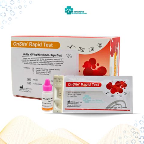Hộp Que Thử HIV Thế Hệ Thứ 4 CTK Ag Ab (P24) - 30 Test Phát Hiện Sớm HIV Sau 2 Tuần, Hạn Sử Dụng Đến 2027