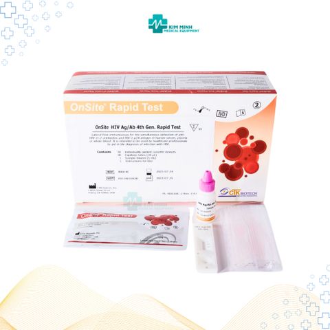 Hộp Que Thử HIV Thế Hệ Thứ 4 CTK Ag Ab (P24) - 30 Test Phát Hiện Sớm HIV Sau 2 Tuần, Hạn Sử Dụng Đến 2027