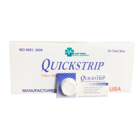 Que Thử Thai HGG Quickstrip 24 Test - Phát Hiện Sớm Thai Nhi Độ Chính Xác 99% - Dễ Dàng, Nhanh Chóng Tại Nhà