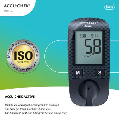 Hộp 25 Que Thử Đường Huyết ACCU-CHEK® Active - Thiết Bị Kiểm Tra Đường Huyết Chính Hãng, Hạn Sử Dụng 06/2026