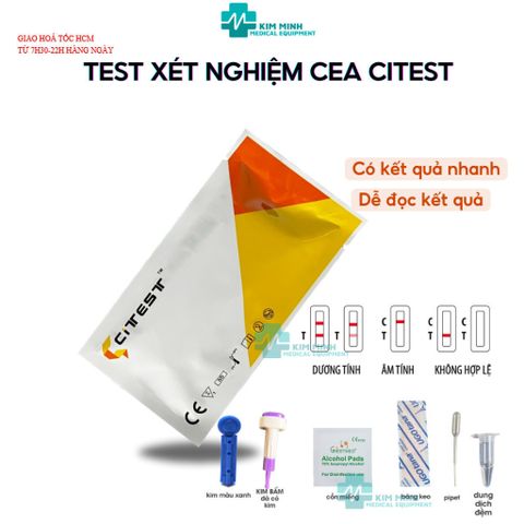 Que Thử Ung Thư Trực Tràng CEA Citest - Kit Test Ung Thư Với Dụng Cụ Kèm Theo, Huyết Thanh Toàn Phần, Dễ Sử Dụng