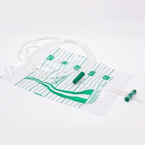 Lốc 10 Túi Đựng Nước Tiểu Greetmed Van T Có Dây Cột, Dung Tích 2000ml, Tiện Dụng Cho Bệnh Nhân Sử Dụng Dài Hạn