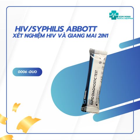 Bộ Xét Nghiệm HIV và Giang Mai Combo Hãng Abbott - Sử Dụng Dễ Dàng, Bảo Mật Tuyệt Đối, HDSD Rõ Ràng