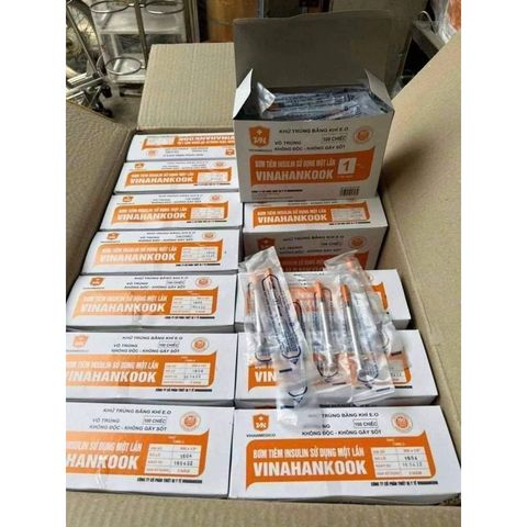 Kim Tiêm Insulin Sử Dụng Một Lần Vinahankook 1cc (10 Cây) - Thiết Bị Y Tế Tiểu Đường Vô Trùng Dùng Trong Thẩm Mỹ Spa
