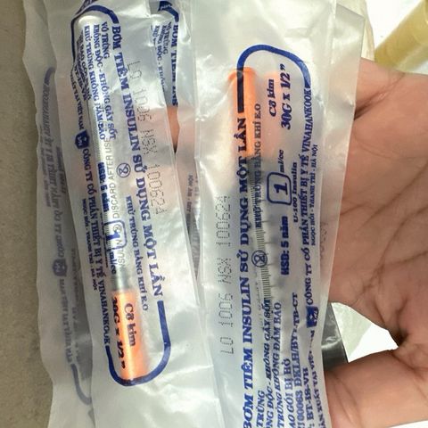 Kim Tiêm Insulin Sử Dụng Một Lần Vinahankook 1cc (10 Cây) - Thiết Bị Y Tế Tiểu Đường Vô Trùng Dùng Trong Thẩm Mỹ Spa