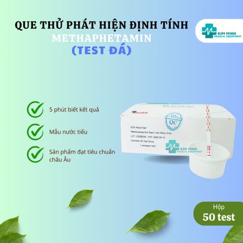 Que Thử Ma Túy Đá Methaphetamin Fastep - Hộp 50 Test và 50 Cốc, Kiểm Tra Nhanh Lưu Ý Sử Dụng Hàng Chính Hãng
