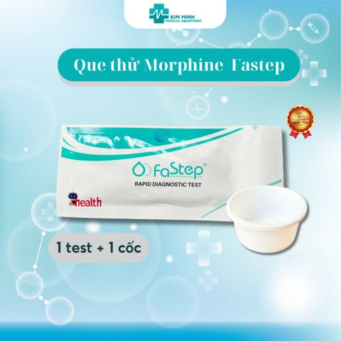 Que Thử Morphine Fastep - Bộ Xét Nghiệm Nước Tiểu (01 Que Test + 01 Cốc) - Phát Hiện Morphine/Heroin Nhanh Chóng