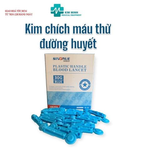 Bộ 100 Kim Lấy Máu Tròn SINTRURE - Kim Chích Không Đau Dùng Cho Máy Đo Đường Huyết - An Toàn và Tiệt Trùng
