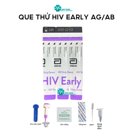 Bộ Test Phát Hiện Sớm HIV COMBO Thế Hệ Thứ 4 - 3 Que Test Agar/Antibody Chính Hãng Nhật Bản