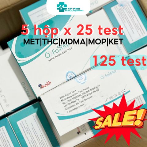 Que Thử Ma Túy 5 Chân Phát Hiện 5 Chất - Bộ 5 Hộp Fastep cho Kết Quả Nhanh Chóng và Chính Xác