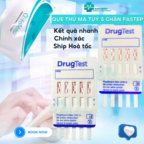Que Thử Ma Túy 5 Chân Phát Hiện 5 Chất - Bộ 5 Hộp Fastep cho Kết Quả Nhanh Chóng và Chính Xác