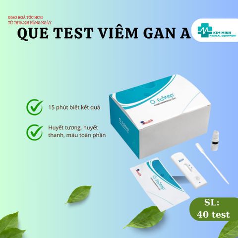 Bộ Test Nhanh Viêm Gan A (HAV) Fastep - Kiểm Tra Kháng Thể IgM 40 Test/Hộp - Xét Nghiệm Tại Nhà An Toàn, Chính Xác