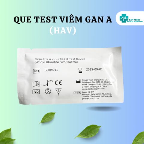Bộ Test Nhanh Viêm Gan A (HAV) Fastep - Kiểm Tra Kháng Thể IgM 40 Test/Hộp - Xét Nghiệm Tại Nhà An Toàn, Chính Xác