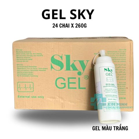 Thùng 24 chai Gel Điện Tim ECG Sky 260g - Gel Siêu Âm Cho Máy Nâng Cơ - Sản Phẩm Chăm Sóc Sức Khỏe, Giao Hỏa Tốc HCM