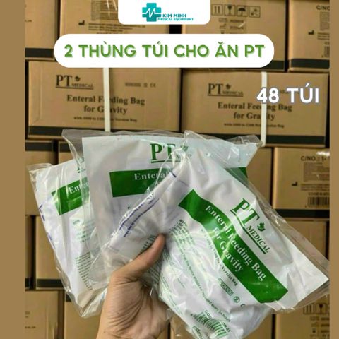 Túi cho ăn y tế PT 24 túi/thùng - Dung tích 1200ml, sử dụng một lần, hạn sử dụng xa cho người bệnh.