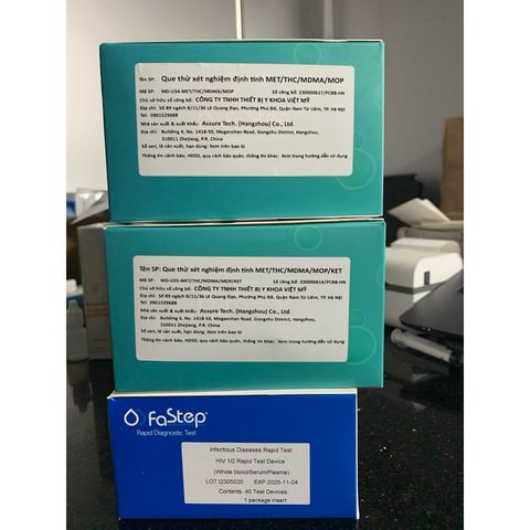 Que Thử Ma Túy Fastep 4 Chân - Combo 2 Hộp 50 Test Phát Hiện MET, MDMA, THC, MORPHINE - Chính Hãng, Hạn Sử Dụng Xa