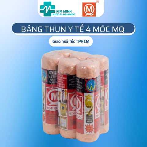 Combo 6 Cuộn Băng Thun Y Tế 4 Móc - Băng Nén Co Dãn Cao Chất Lượng, Sử Dụng Trong Sơ Cấp Cứu, Bảo Vệ Khớp Chuyên Dụng
