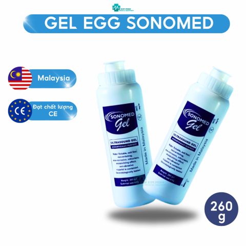 Gel siêu siêu âm, điện tim, nâng cơ, triệt lông lạnh Sonomed chai 260g nhập khẩu Malaysia