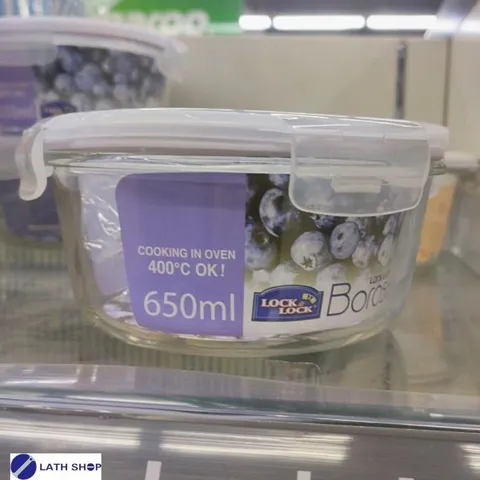 Hộp Thủy Tinh Chịu Nhiệt LocknLock Glass Euro 650ml LLG831 - Bảo Quản Thực Phẩm An Toàn, Không Bám Mùi, Thiết Kế Gọn Nhẹ