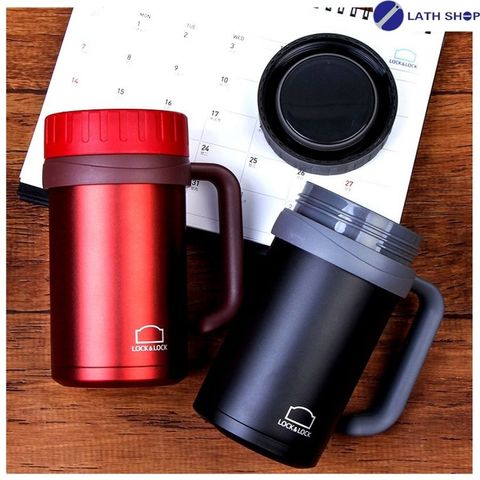 Cốc Giữ Nhiệt Lock&Lock Basic Table Mug 500ml LHC9002 - Chất Liệu Thép Không Gỉ, Màu Đỏ Sang Trọng, Giữ Nóng Lạnh Tối Ưu