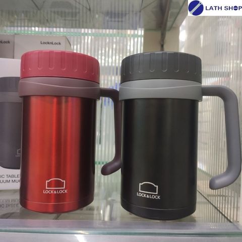 Cốc Giữ Nhiệt Lock&Lock Basic Table Mug 500ml LHC9002 - Chất Liệu Thép Không Gỉ, Màu Đỏ Sang Trọng, Giữ Nóng Lạnh Tối Ưu