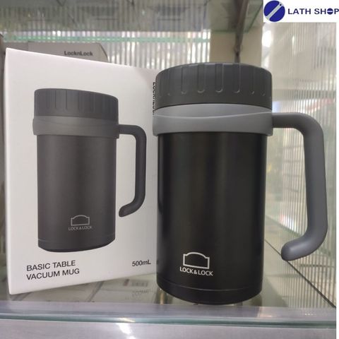 Cốc Giữ Nhiệt Lock&Lock Basic Table Mug 500ml LHC9002 - Chất Liệu Thép Không Gỉ, Màu Đỏ Sang Trọng, Giữ Nóng Lạnh Tối Ưu
