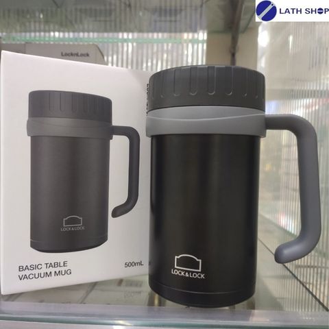 Cốc Giữ Nhiệt Lock&Lock Basic Table Mug 500ml LHC9002 - Chất Liệu Thép Không Gỉ, Màu Đỏ Sang Trọng, Giữ Nóng Lạnh Tối Ưu
