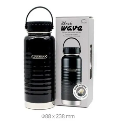Bình Giữ Nhiệt Lock&Lock LHC4163BLK 900ml Màu Đen Có Tay Xách - Thiết Kế Sang Trọng, Chất Liệu Thép Không Gỉ