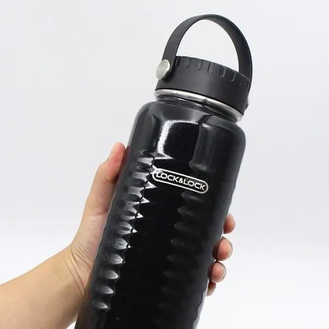 Bình Giữ Nhiệt Lock&Lock LHC4163BLK 900ml Màu Đen Có Tay Xách - Thiết Kế Sang Trọng, Chất Liệu Thép Không Gỉ
