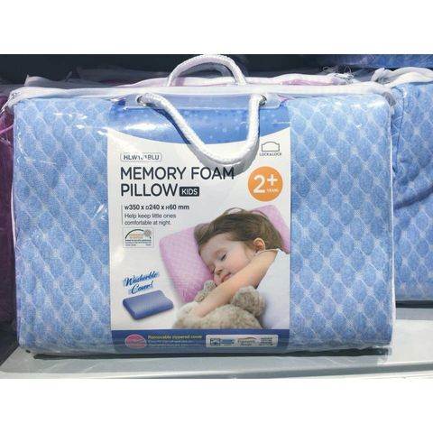 Gối Ngủ Cao Cấp Cho Trẻ Em 2+ Năm - Memory Foam LocknLock HLW181 Xanh/Hồng, Êm Ái, Chống Ẩm Mốc, Kích Thước 35x24x5cm