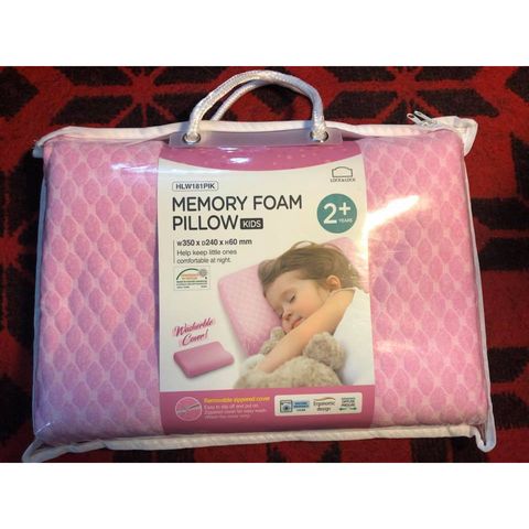 Gối Ngủ Cao Cấp Cho Trẻ Em 2+ Năm - Memory Foam LocknLock HLW181 Xanh/Hồng, Êm Ái, Chống Ẩm Mốc, Kích Thước 35x24x5cm