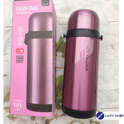 Bình Giữ Nhiệt LocknLock 1000ml - Dễ Dàng Chuyển Đổi Thành Cốc Uống, Thiết Kế Tiện Dụng, Chất Liệu Thép Không Gỉ
