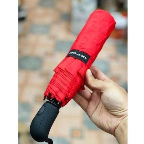 Ô Dù Cầm Tay Mở Tự Động Gấp 3 Chống UV Lock&Lock ETM005 - Sang Trọng, Nhỏ Gọn, Chống Nắng Mưa, Hai Màu Xanh Đỏ