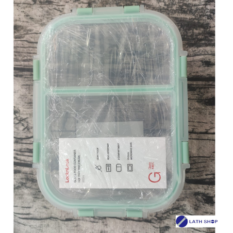 Hộp Thủy Tinh Chia 2 Ngăn LocknLock 600ml - Hộp Đựng Thực Phẩm Chịu Nhiệt, An Toàn, Thiết Kế Đẹp, Tiện Ích Cho Nhà Bếp