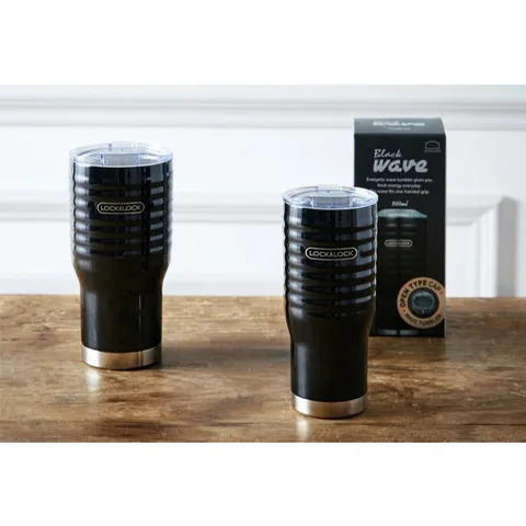 Bình Giữ Nhiệt Lock&Lock Wave Tumbler 500ml- LHC4147 - Màu Đen- Hàng Chính Hãng