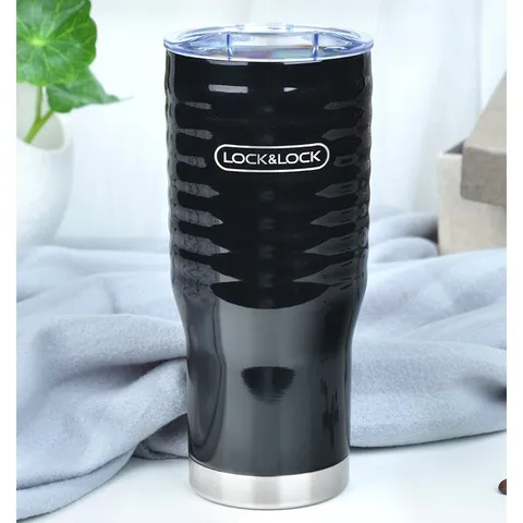 Bình Giữ Nhiệt Lock&Lock Wave Tumbler 500ml- LHC4147 - Màu Đen- Hàng Chính Hãng