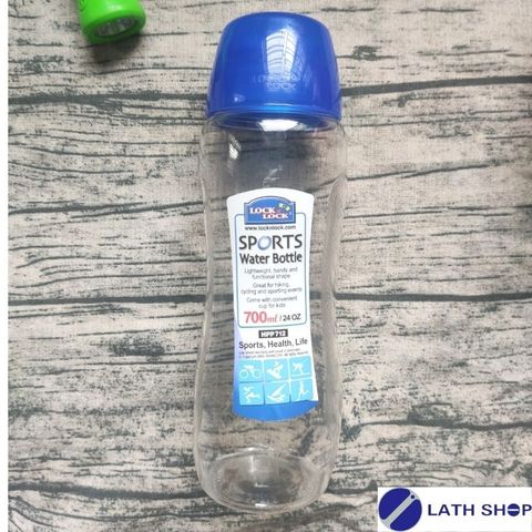 Bình Nước Thể Thao LocknLock HPP712 700ml - Nhựa An Toàn, Thiết Kế Gọn Nhẹ, Kèm Cốc Uống, Phù Hợp Cho Du Lịch Và Tập Luyện