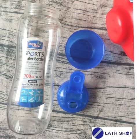 Bình Nước Thể Thao LocknLock HPP712 700ml - Nhựa An Toàn, Thiết Kế Gọn Nhẹ, Kèm Cốc Uống, Phù Hợp Cho Du Lịch Và Tập Luyện