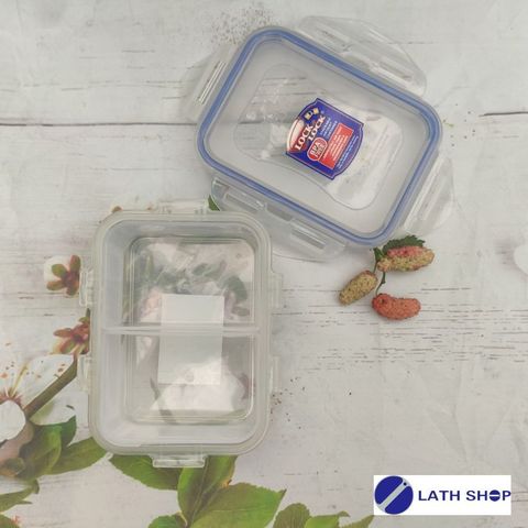 Hộp Bảo Quản Chữ Nhật Có Ngăn LocknLock Classic HPL806C 350ml - Nhựa PP An Toàn Thực Phẩm, Thiết Kế Chống Thấm Nước, Dùng Trong Tủ Lạnh