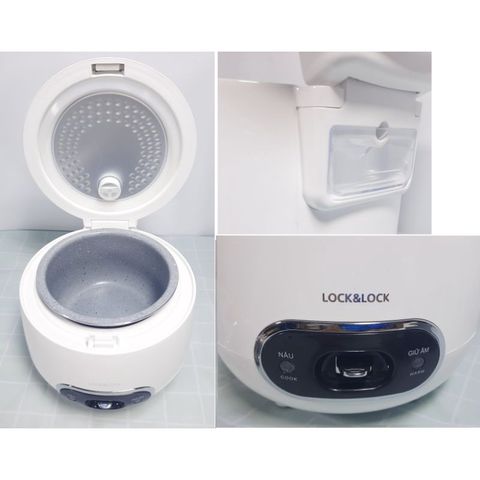 Nồi Cơm Điện Mini Lock&Lock EJR426 0.8L - Thiết Kế Sang Trọng Dành Cho 1-2 Người Ăn - Bảo Hành 12 Tháng