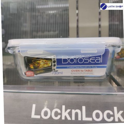Hộp Thủy Tinh LocknLock Clear Kín Hơi 730ml LLG430 - Đựng Thực Phẩm, An Toàn Trong Lò Vi Sóng và Lò Nướng, Chất Liệu Borosilicate Chịu Nhiệt